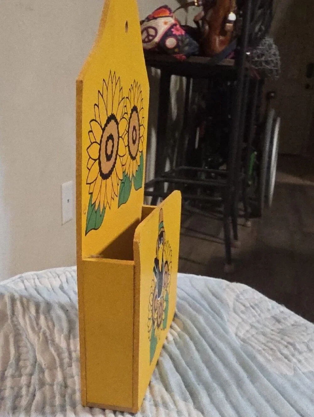 Source Unknown Yellow Sunflower Wall Pocket Organizer